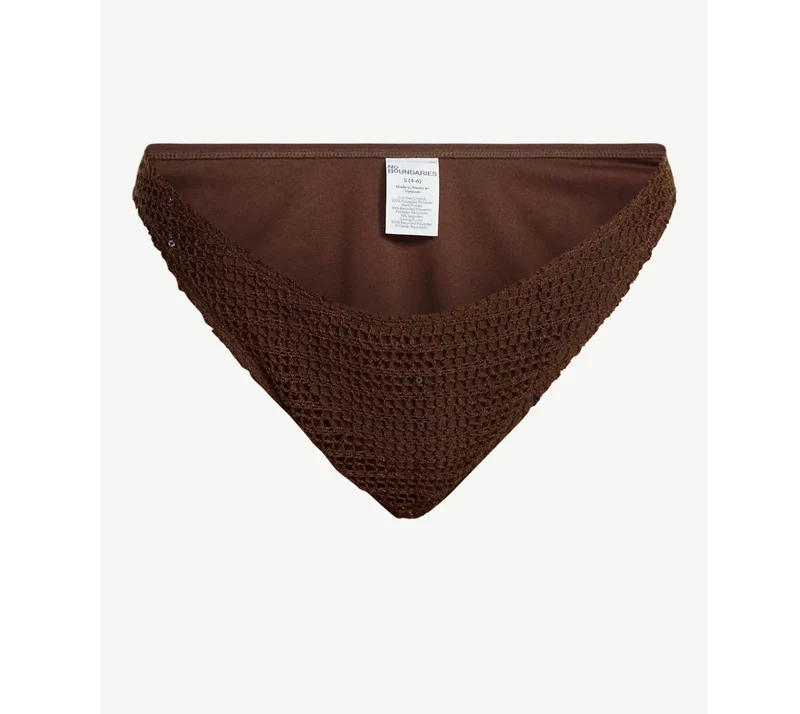 Sequin crochet bikini bottom