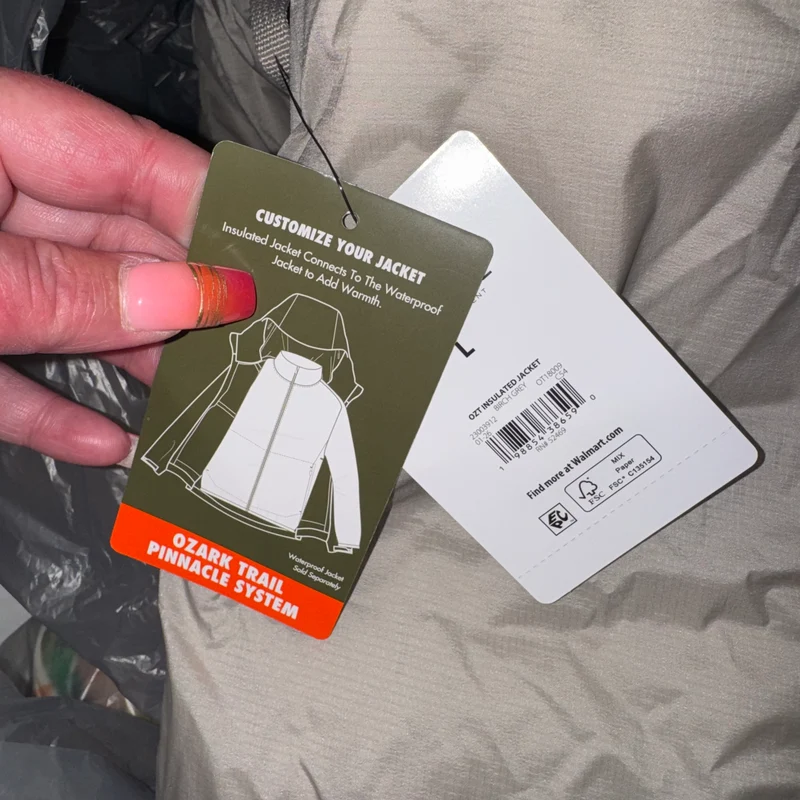 Light insulated nylon zip jacket