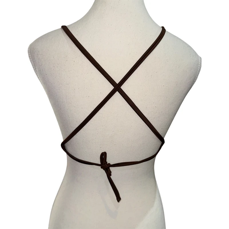 Crochet triangle bikini top