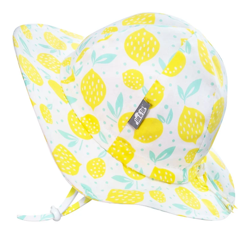 Jan & Jul - Chapeau soleil ajustable en coton, citron (0/6 mois)