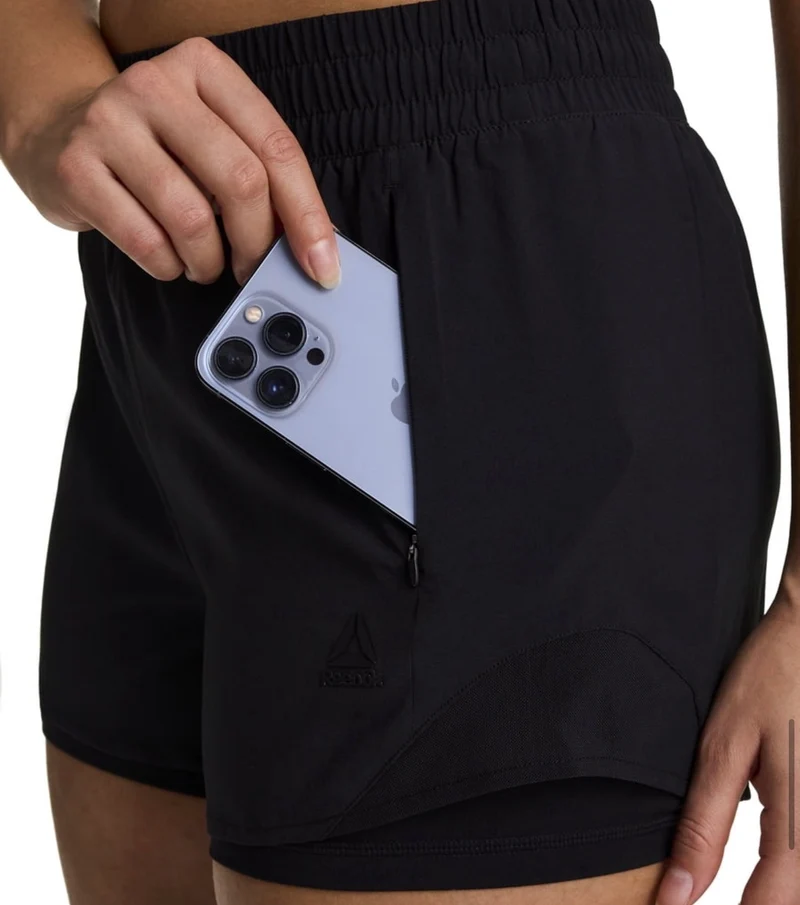 Reebok On pace with compression shorts
