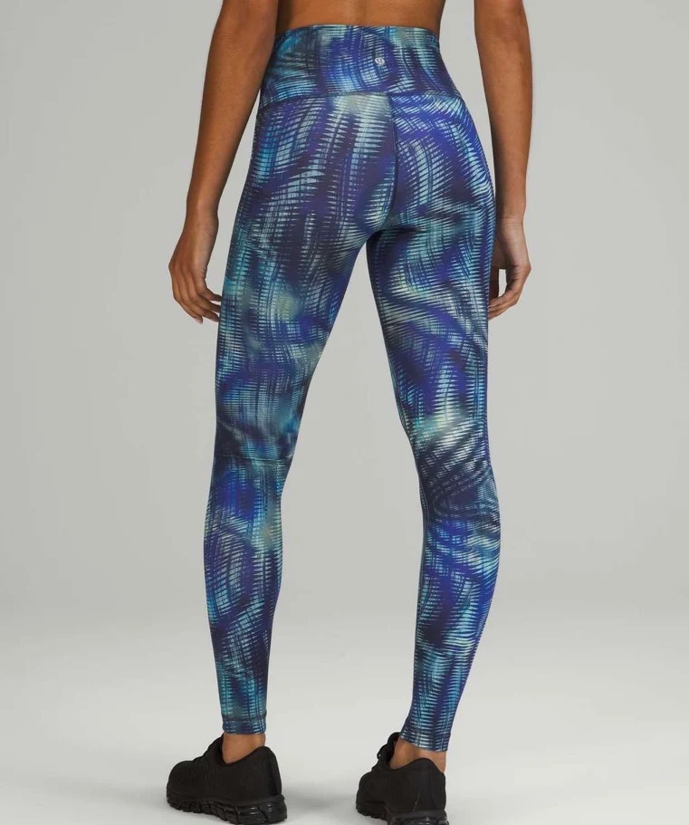 Lululemon wunder train high rise 28” foil shapeshifter