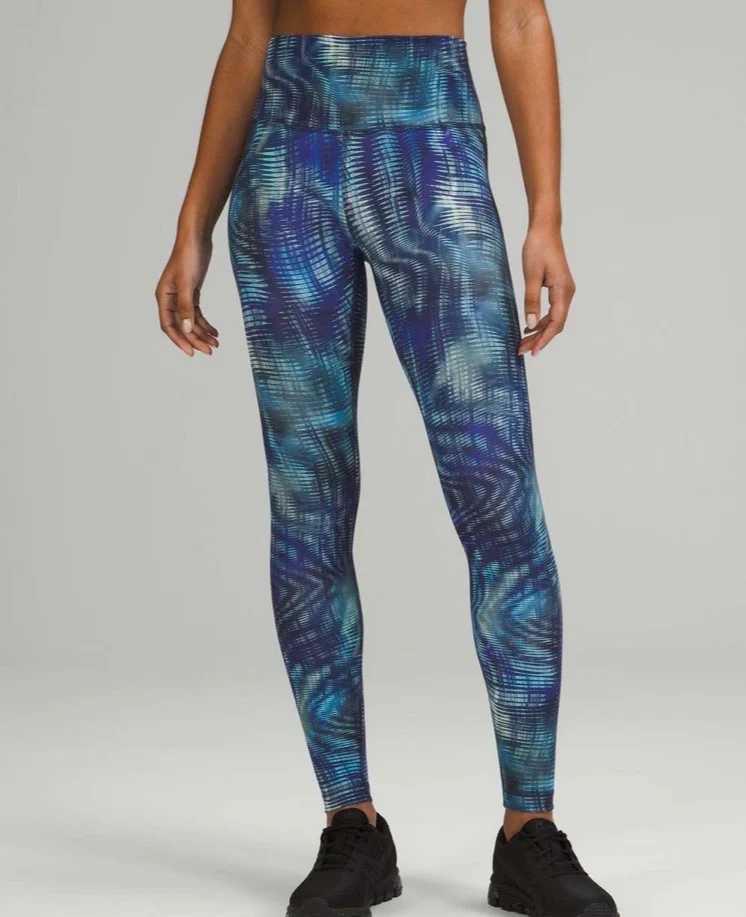 Lululemon wunder train high rise 28” foil shapeshifter