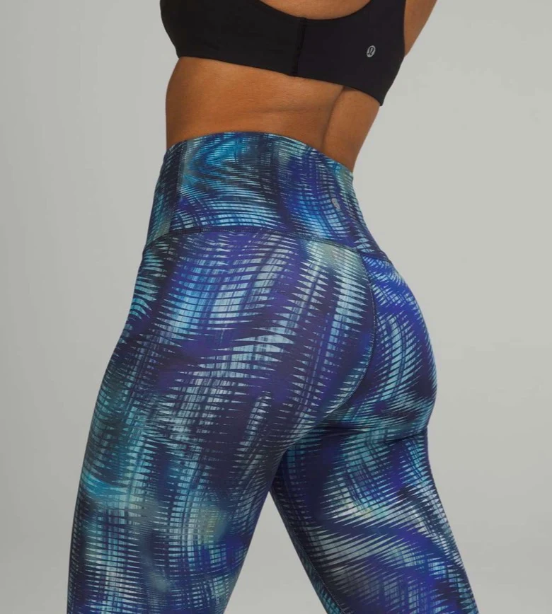 Lululemon wunder train high rise 28” foil shapeshifter