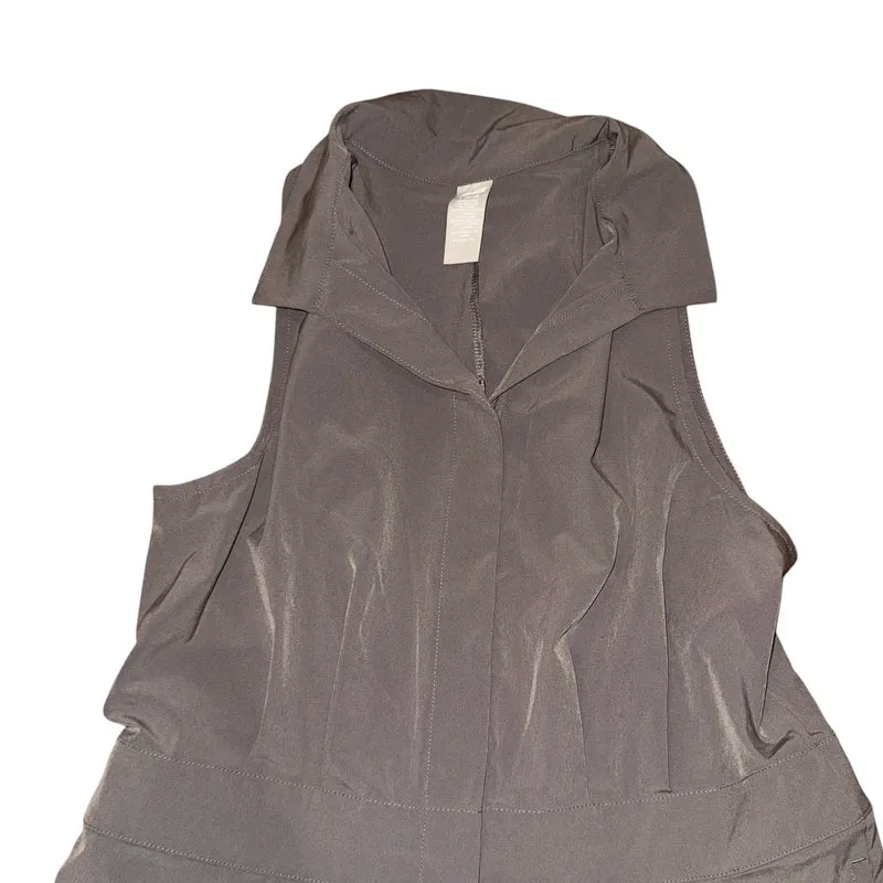 Stretch woven romper