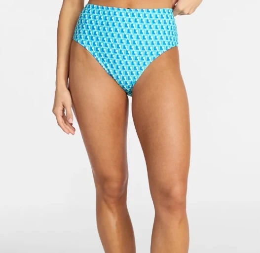 Geo print high waist bikini bottoms