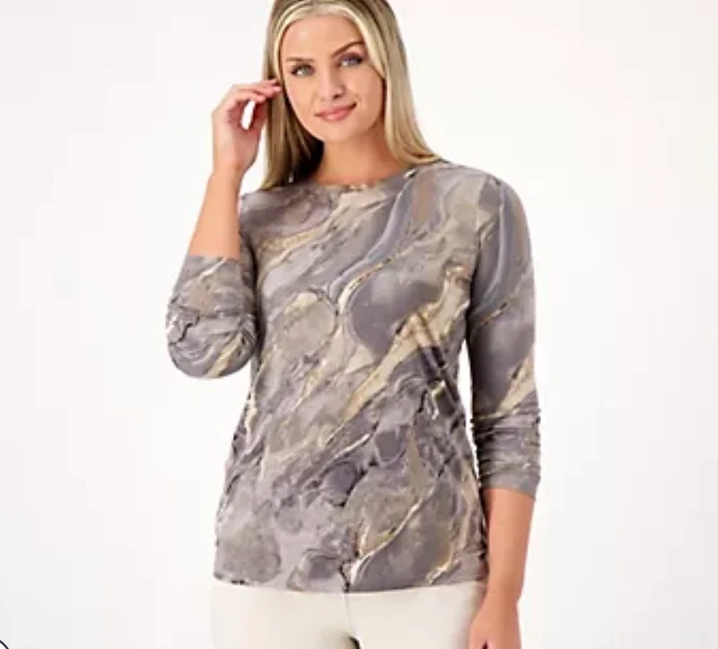 Liquid knit marble top