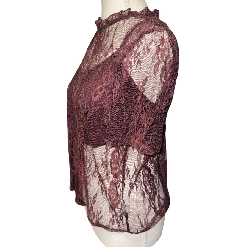 Lace overlay top