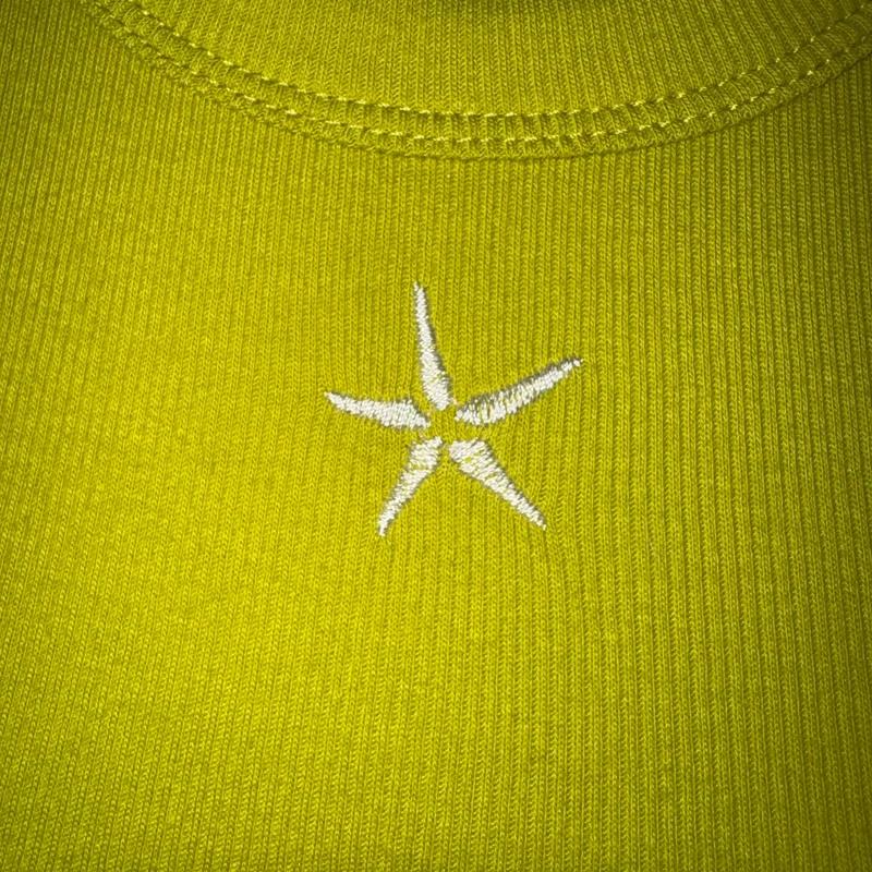 Starfish detail ribbed tank top