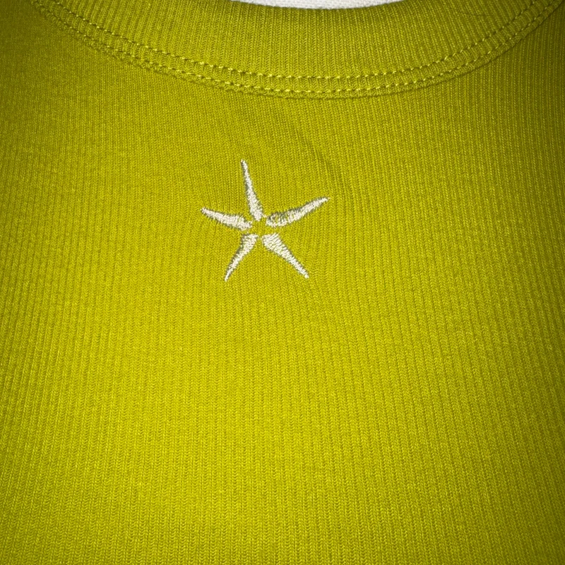 Starfish detail ribbed tank top