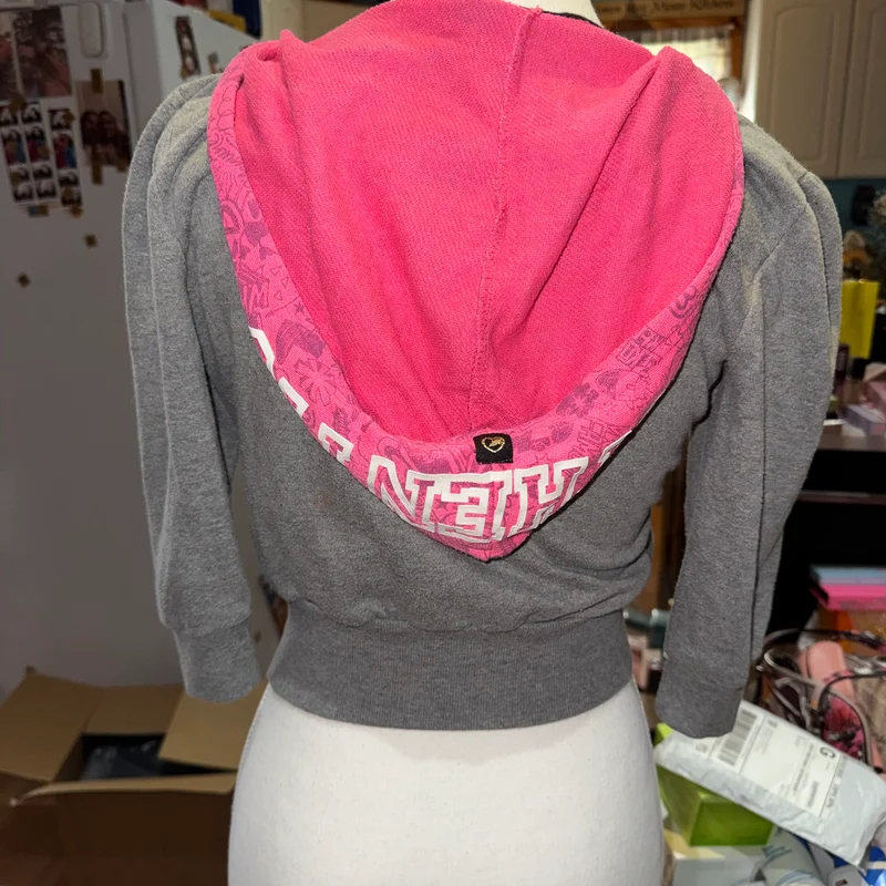 Vintage ecko red cropped zip up hoodie