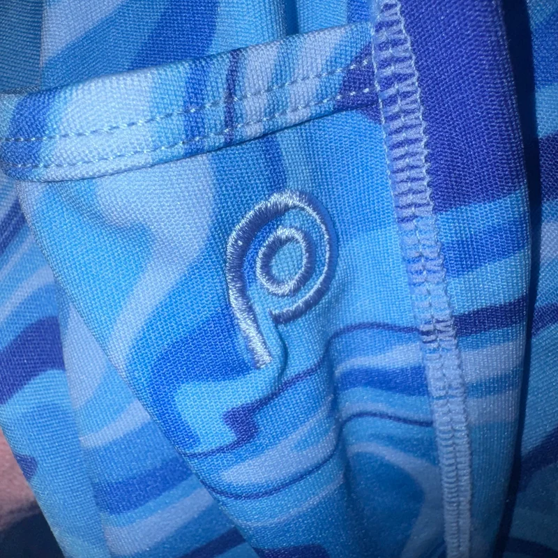 Blue swirl pop fit leggings