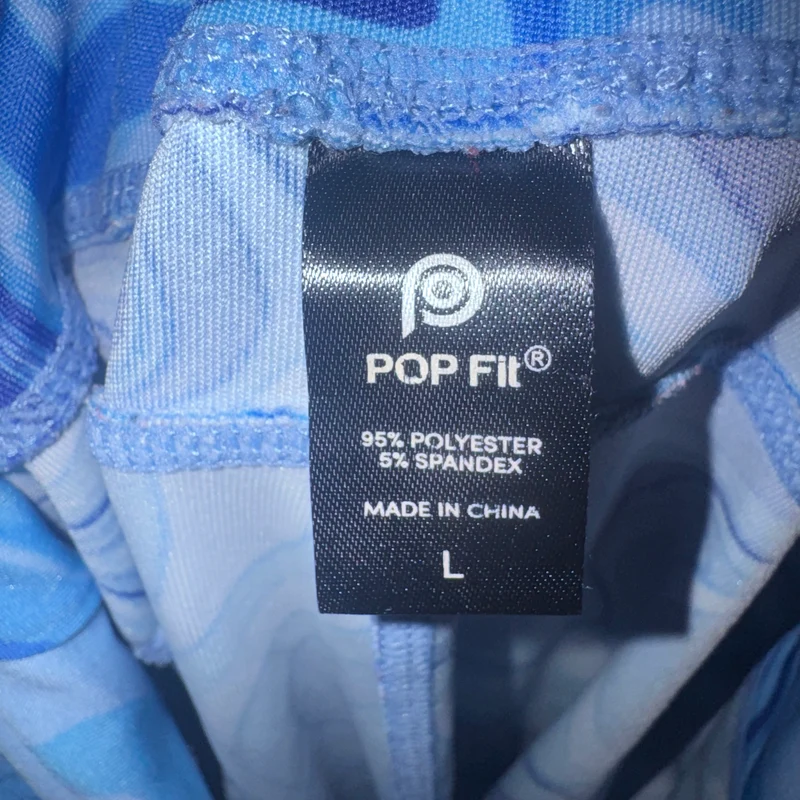 Blue swirl pop fit leggings