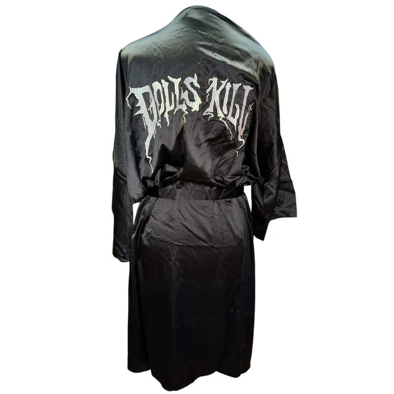 Logo satin robe