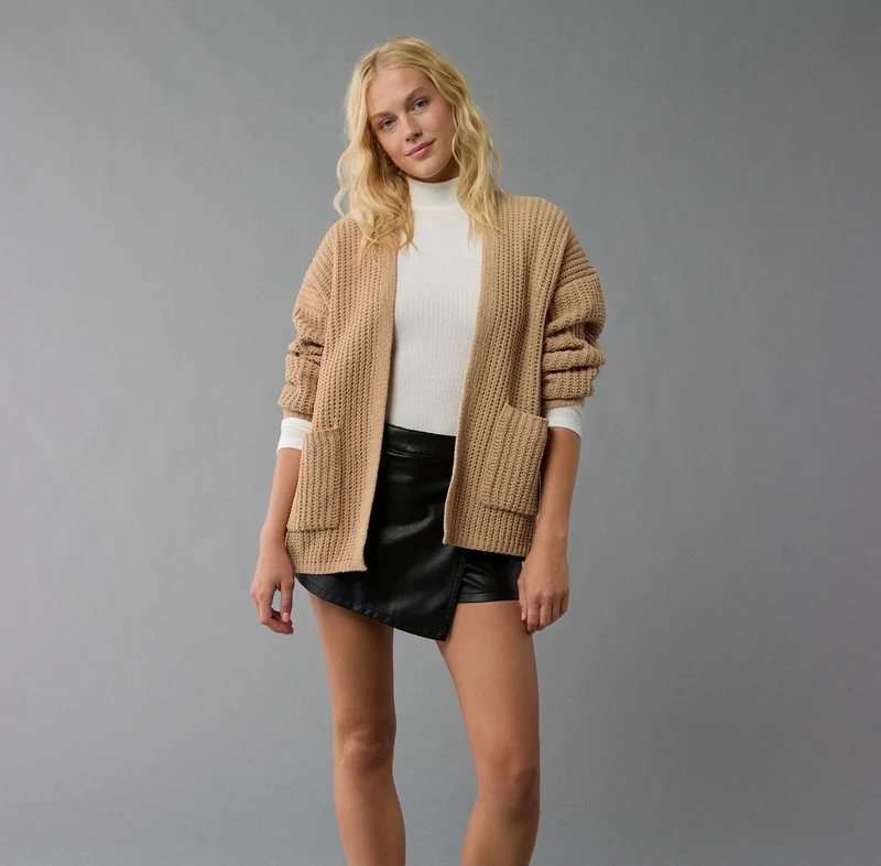 Open front soft cardigan