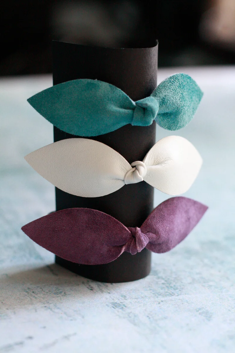 Trio élastiques cheveux bijoux Shatz Me - Vert Velours, Gris Clair, Violet Velours