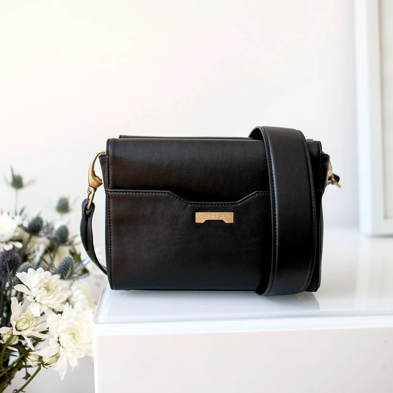 Sac Bandoulière en Cuir Vegan Noir