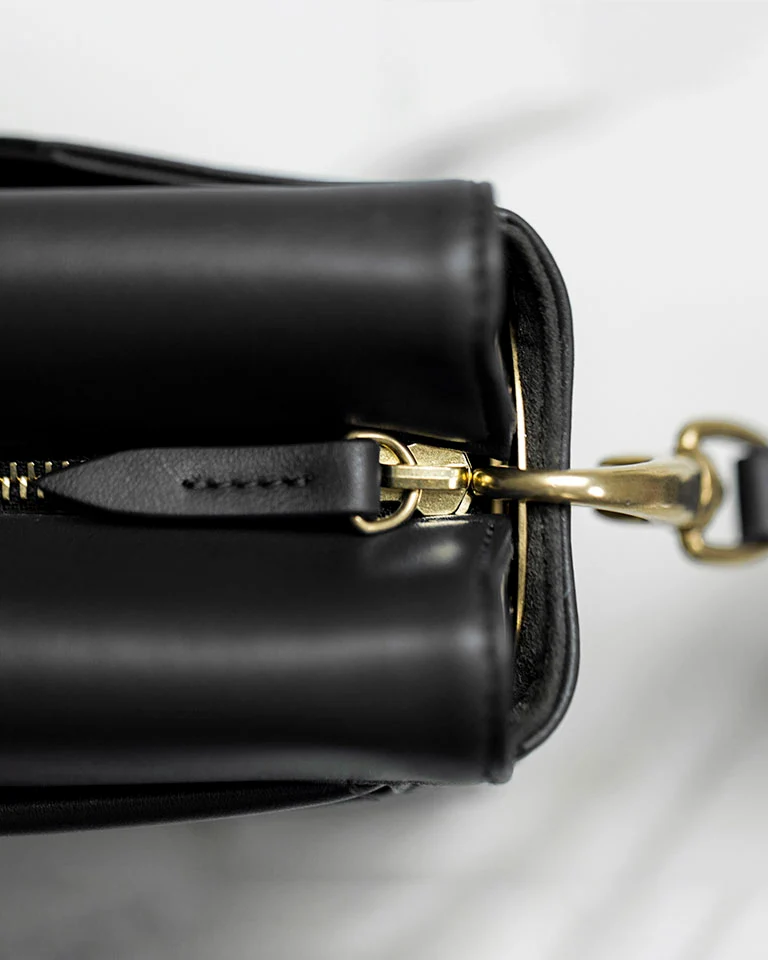 Sac Bandoulière en Cuir Vegan Noir