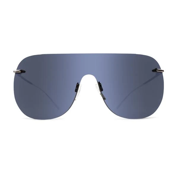 Lunettes de soleil D-Frame Mask - Gris Effet Miroir