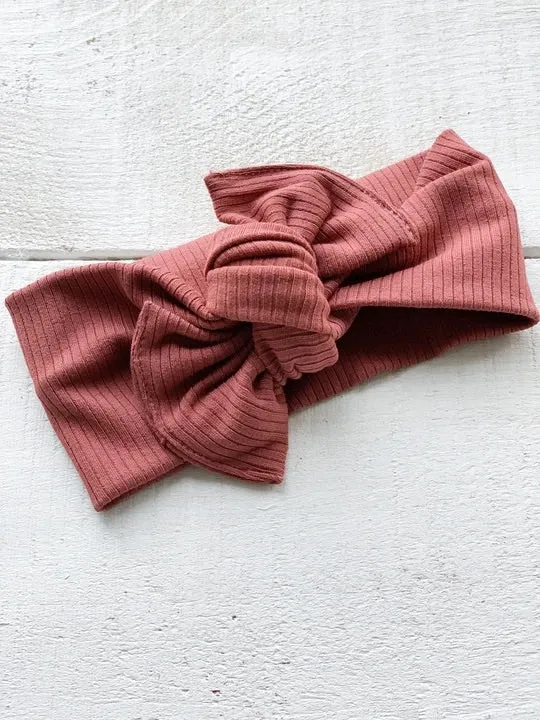 Mini bretzel- bandeau texturé framboise