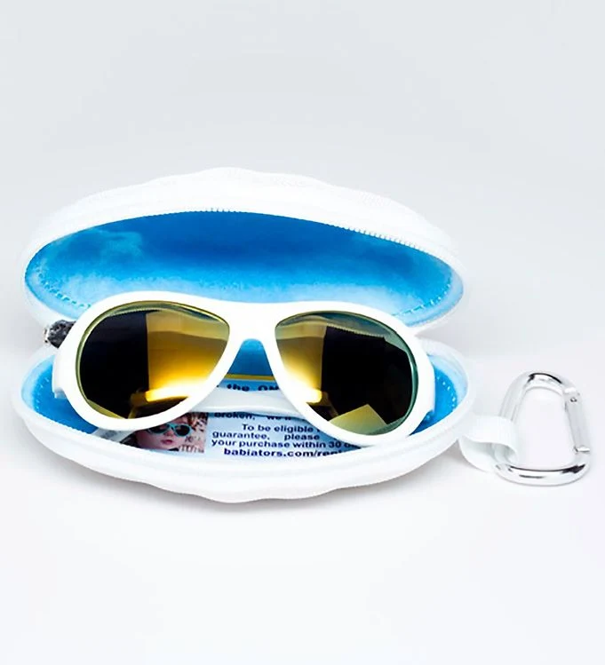 Babiators - Lunette de soleil blanche avec boitier (3/5 ans)