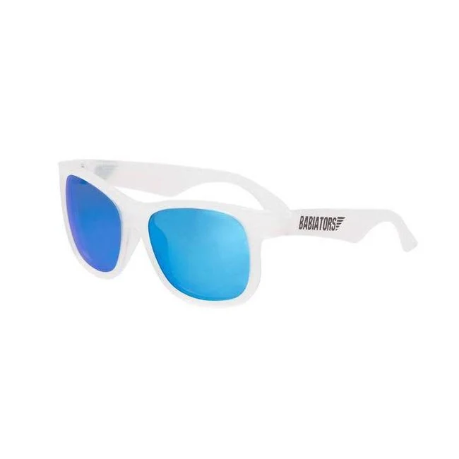 Babiators - Lunette de soleil, blanche avec vitres bleues