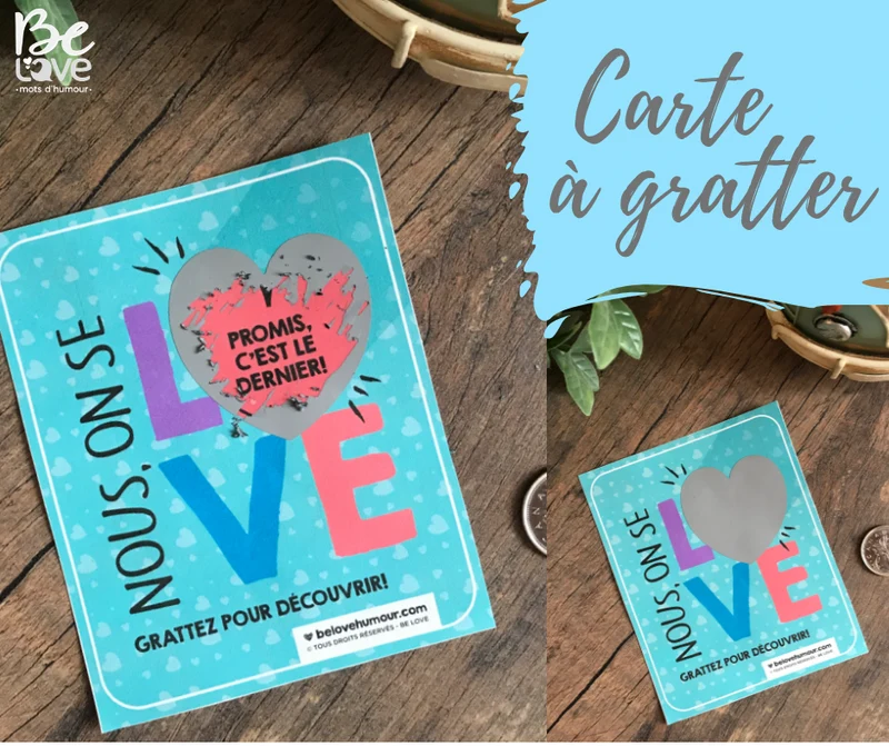 Bedaine love - Carte à gratter, dans 9 mois nous serons 3