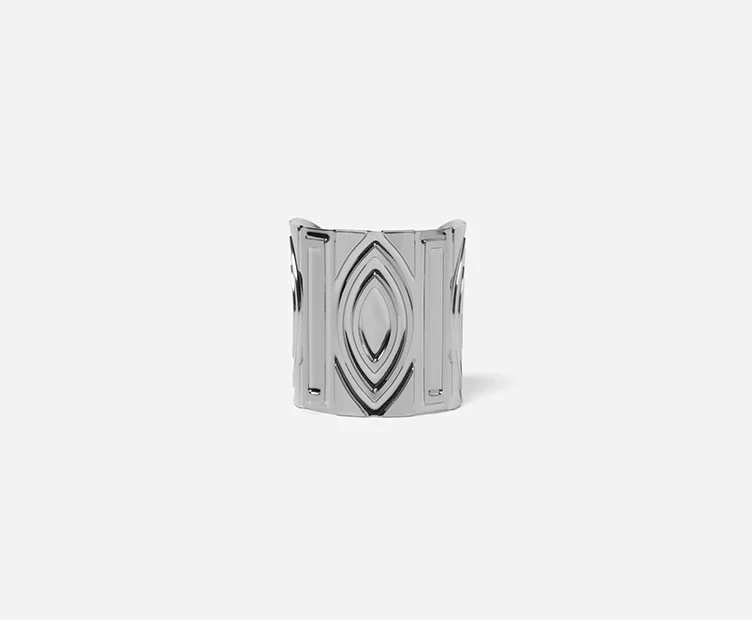 Bague Ojah, argenté et ajustable