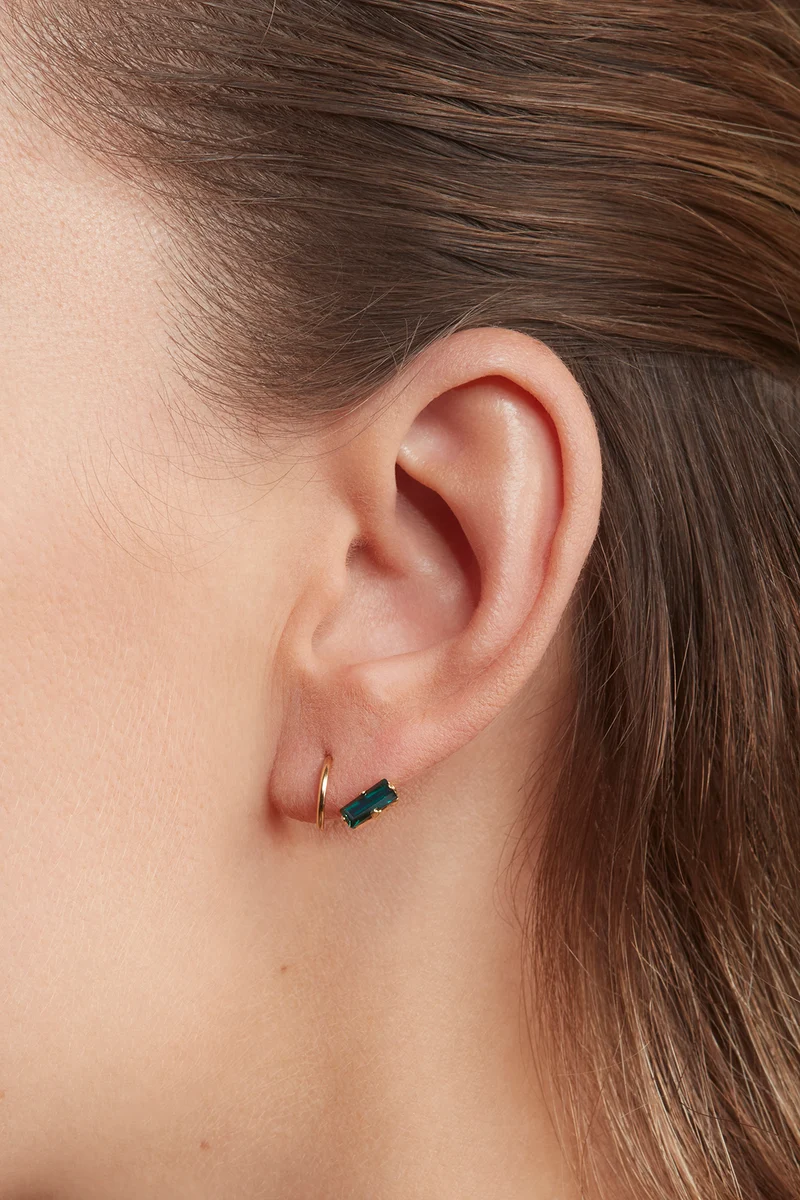 Boucle d'oreille émeraude Edgard