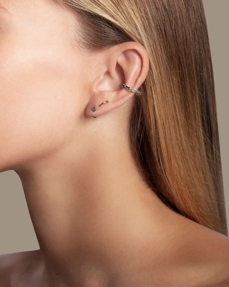 Paire de boucles d'oreilles bleues Marcel