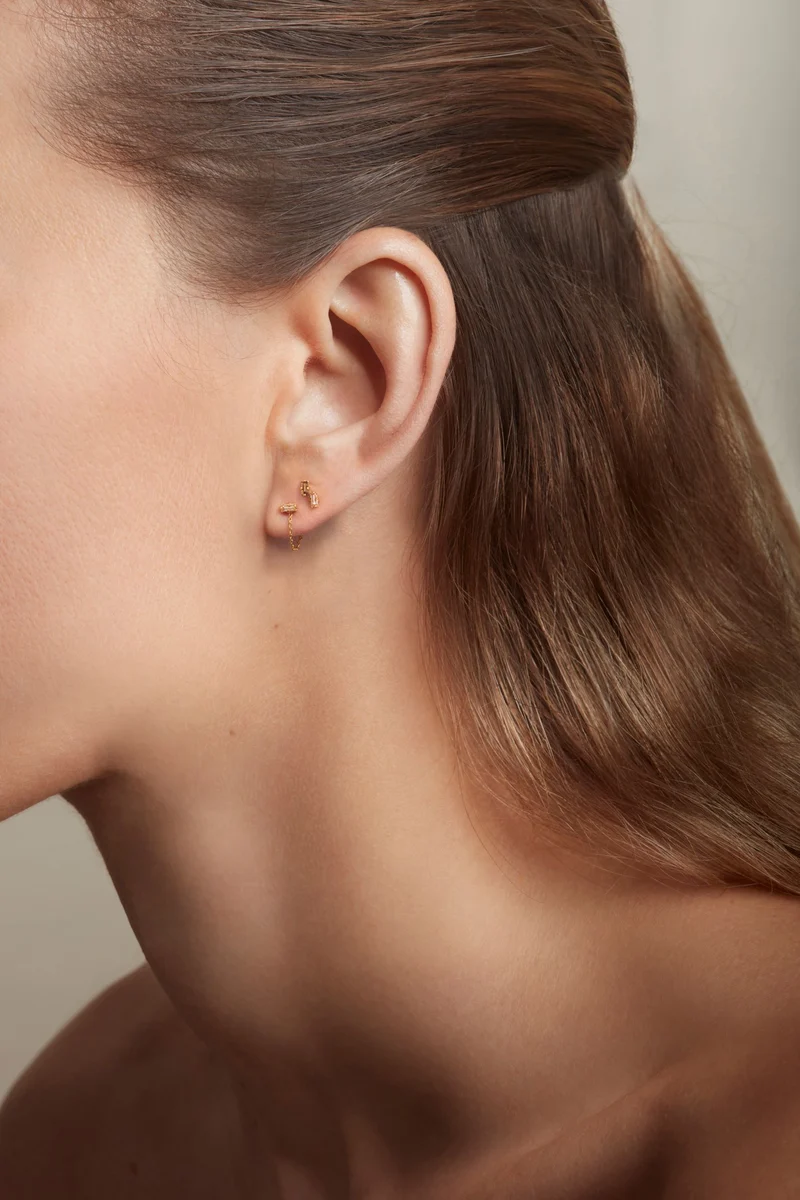 Paire de boucles d'oreilles nudes Blaise