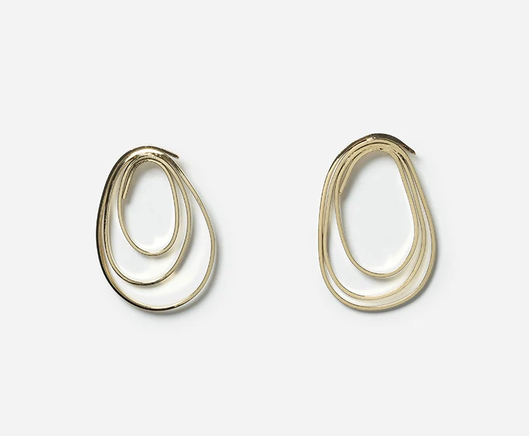 Boucles d'oreilles Leone dorées