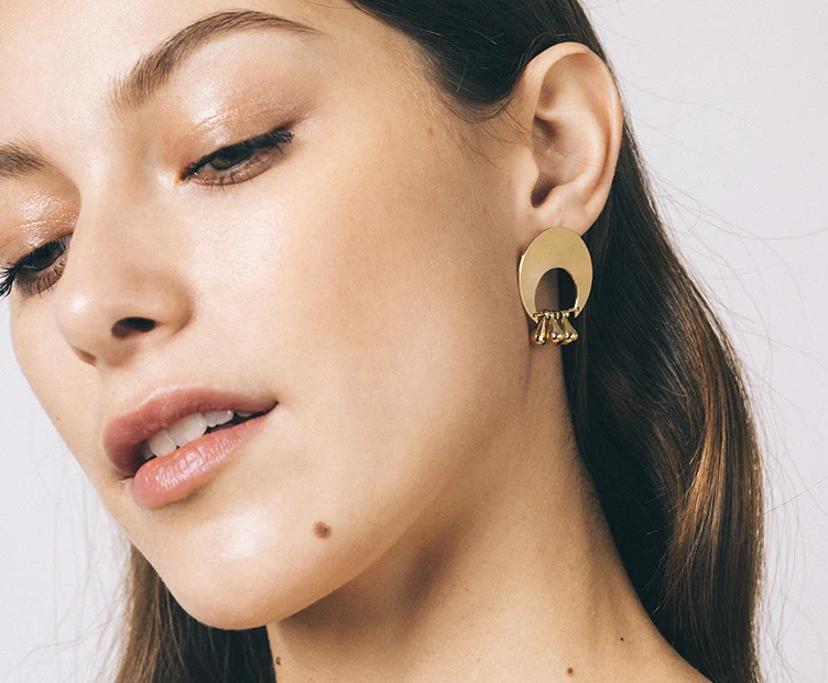 Boucles d'oreilles Nabou dorées