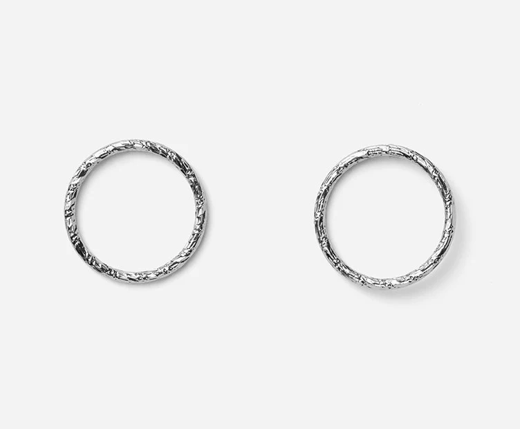 Boucles d'oreilles Babette argentées - Petit Modèle