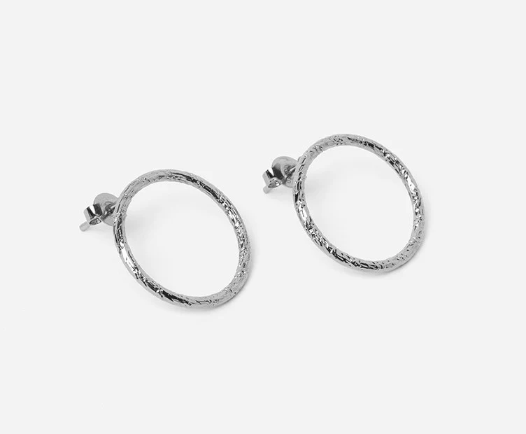 Boucles d'oreilles Babette argentées - Petit Modèle