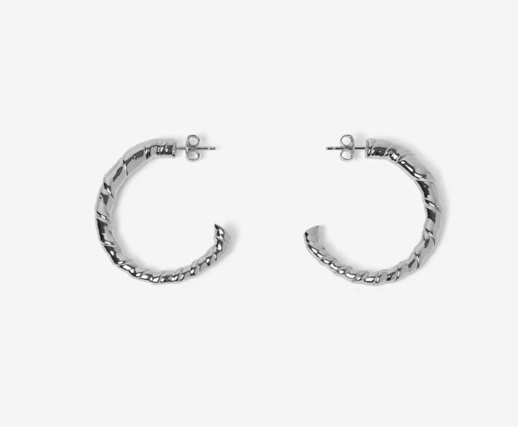 Boucles d'oreilles Créoles Athena argentées