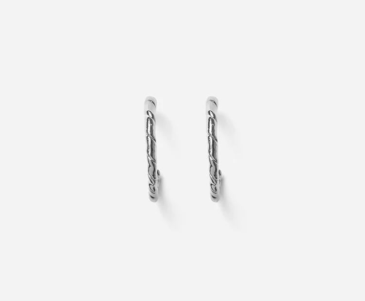 Boucles d'oreilles Créoles Athena argentées