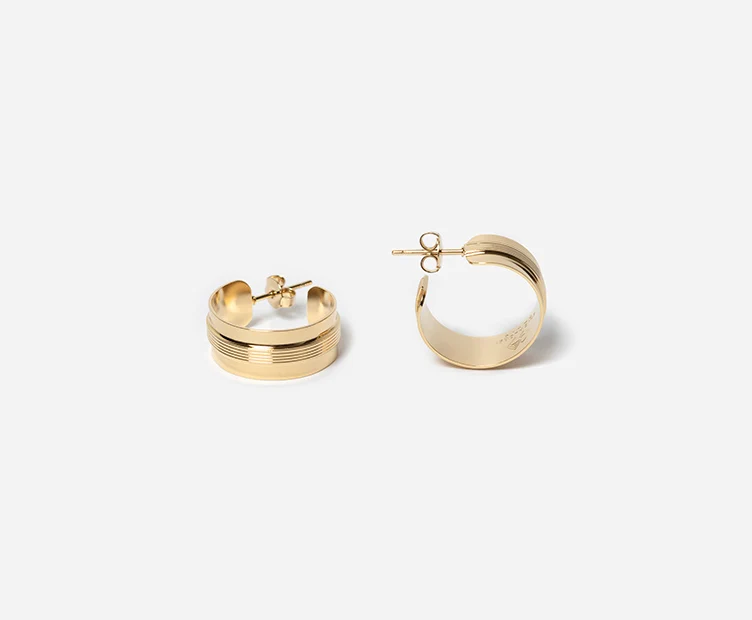 Boucles d'oreilles créoles dorées Odessa