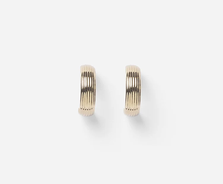 Boucles d'oreilles créoles dorées Hildi