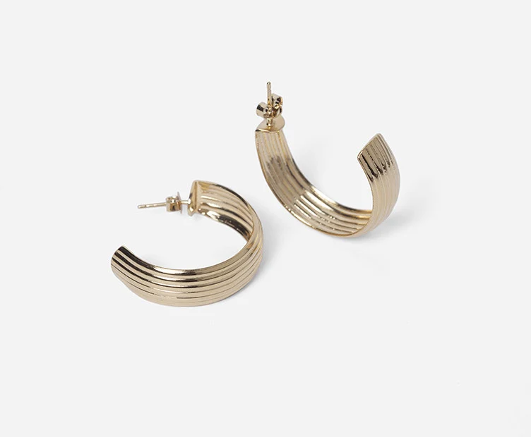 Boucles d'oreilles créoles dorées Hildi