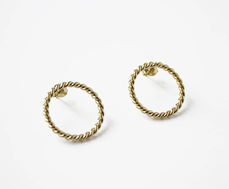 Boucles d'oreilles dorées Edmée