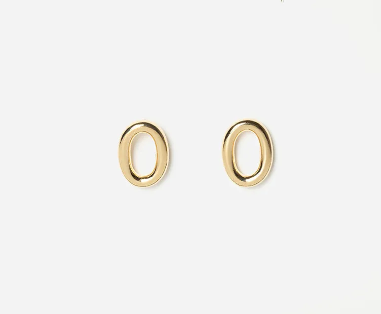 Boucles d'oreilles dorées lisses Solo - Petit Modèle