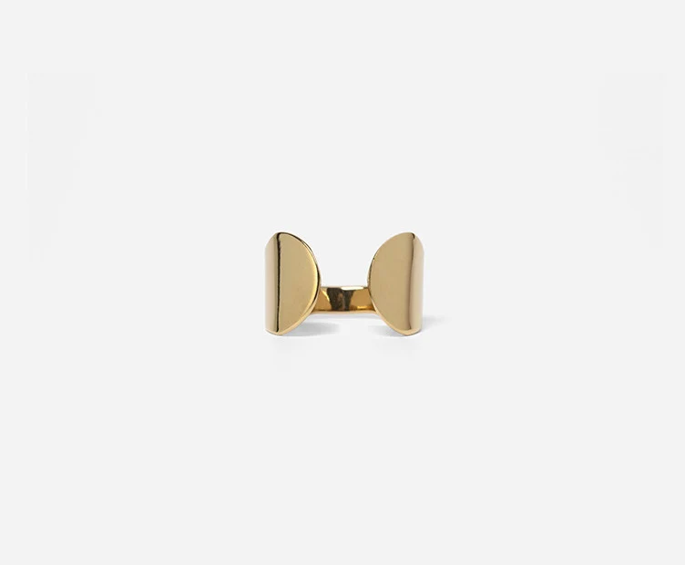 Bague Cleon, dorée et ajustable