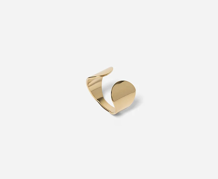 Bague Cleon, dorée et ajustable