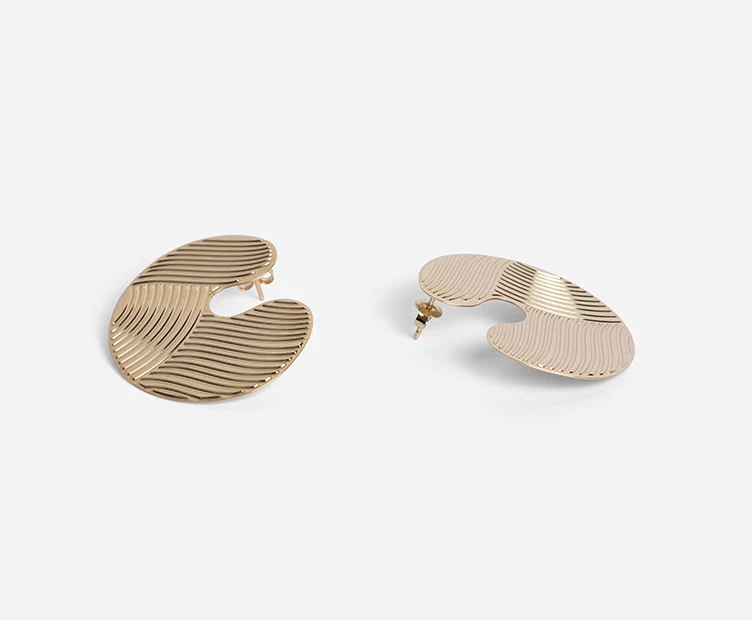 Boucles d'oreilles dorées Arto
