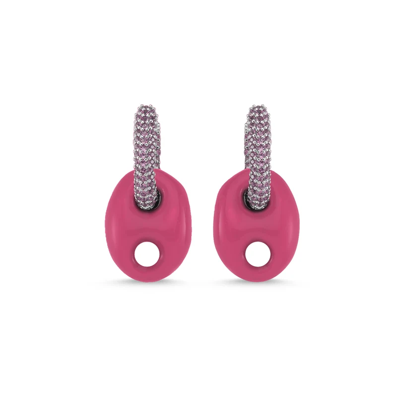 Boucles d'oreilles What About Me Petit Modèle Rose Néon