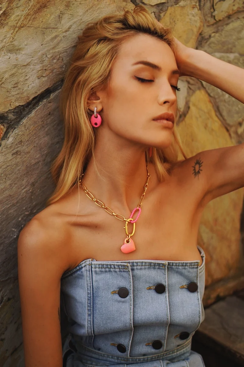 Boucles d'oreilles What About Me Grand Modèle Jaune Néon