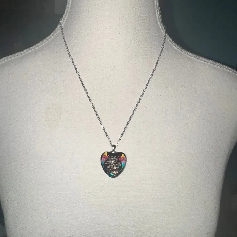 Heart memorial necklace