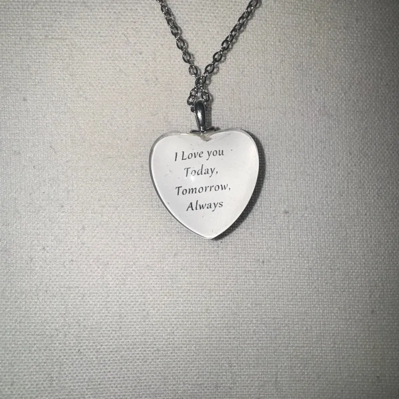 Heart memorial necklace