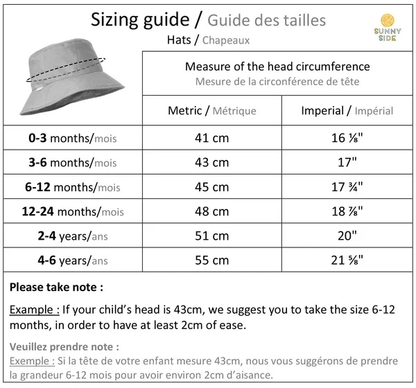 Sunny Side - Chapeau soleil - rose (3/6mois)